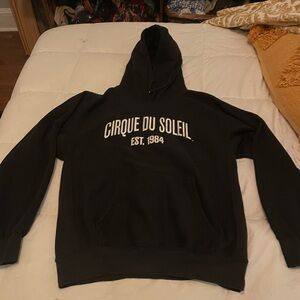 Cirque Du Soleil Black Hooded pullover drawstring Sweatshirt - Men's Pullover